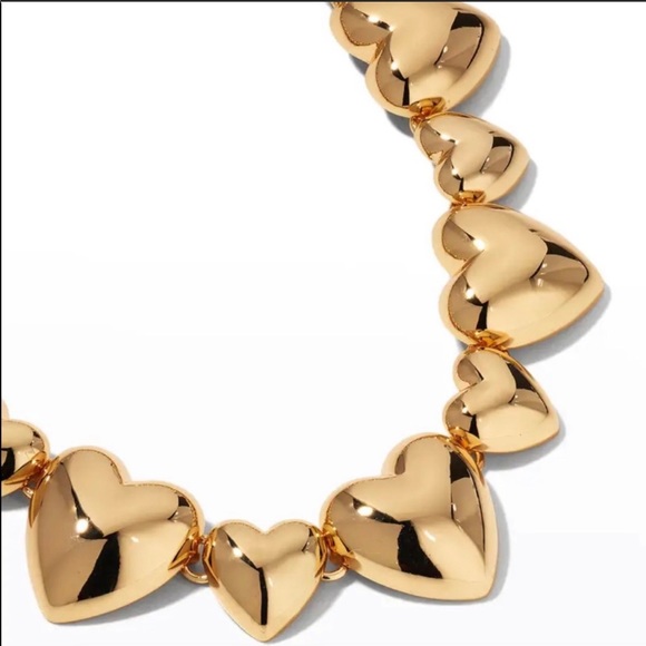 DANNIJO Gold Abbey 10k Goldplated Heart Collar NWT - Picture 3 of 8